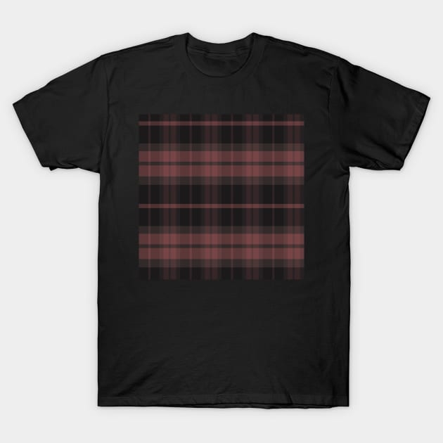 Grunge Aesthetic Ossian 1 Hand Drawn Textured Plaid Pattern T-Shirt by GenAumonier